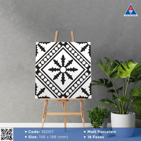 Matt Porcelain | 18 Faces | 198x198mm | MÃ 36007