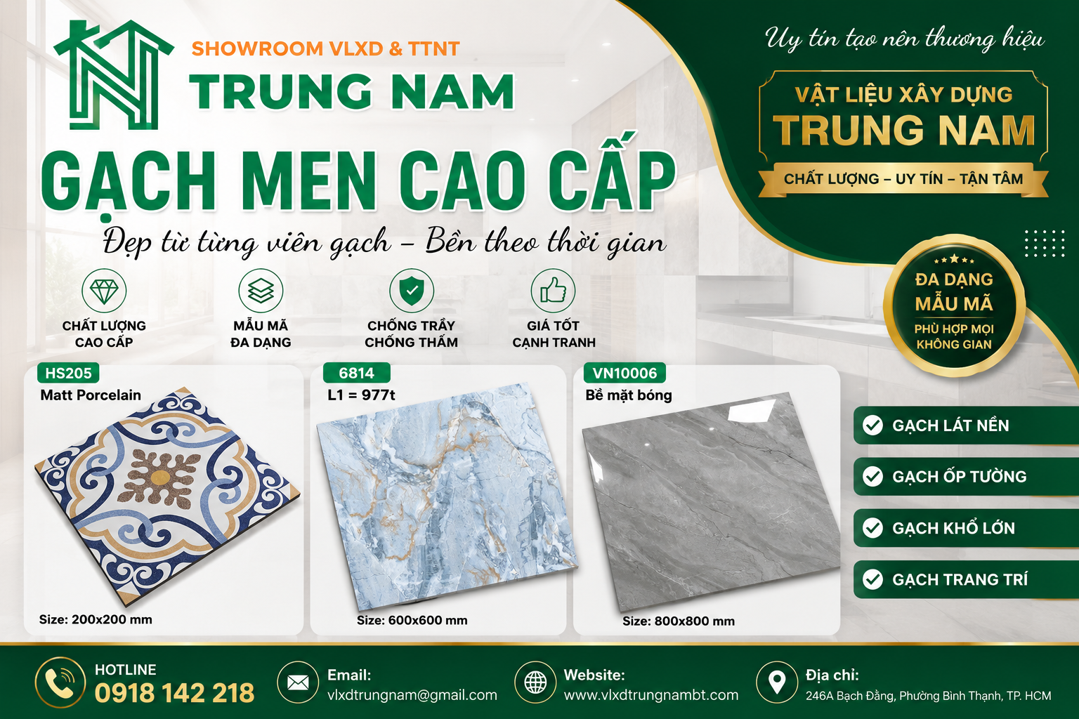 gạch lát nền đẹp tại HCM